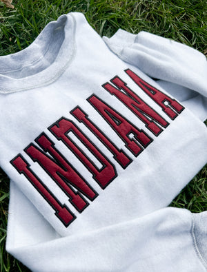 Inverted Indiana Embroidered Crewneck