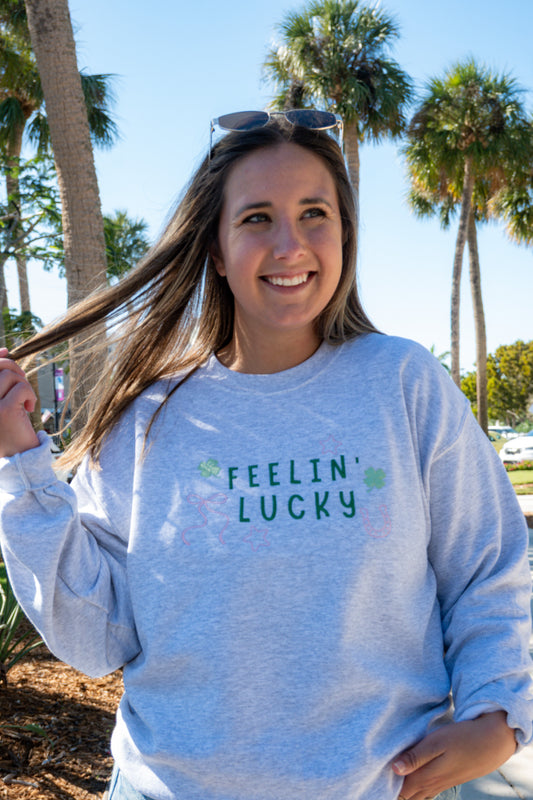 Feeling Lucky Embroidered Sweatshirt