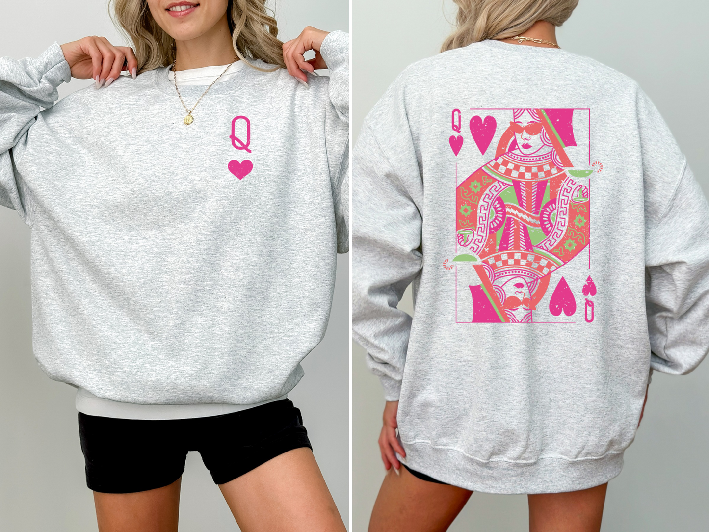 Queen Of Hearts Graphic Sweatshirt