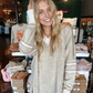 2-Toned Oversized V-Neck
