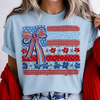 Americana Bow Flag Graphic Tee
