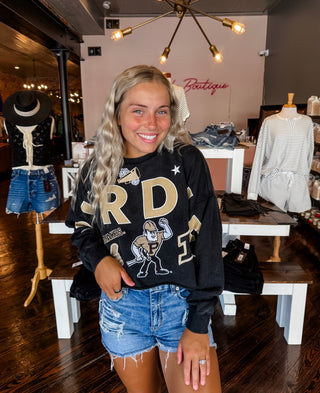 Purdue Patched Up Cropped Long Sleeve