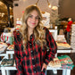 Elle Flannel Top