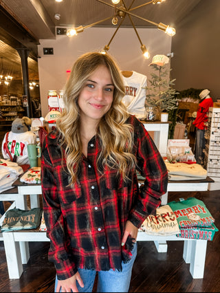 Elle Flannel Top