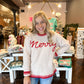 Merry Christmas Textured Sweater