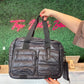 Black Cargo Puffer Tote