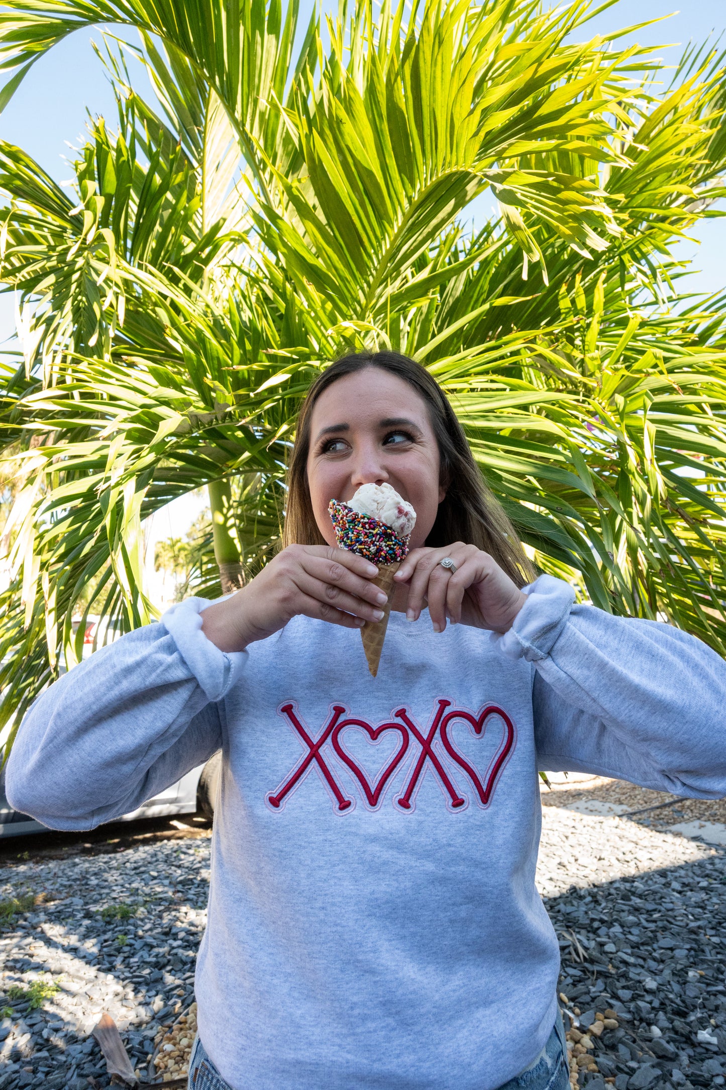 XOXO 3D Embroidered Sweatshirt