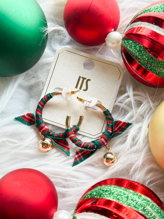 Christmas Ribbon Earrings