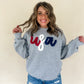 USA Chenille Yarn Sweatshirt