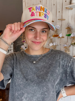 Tanned & Tipsy Embroidered Hat