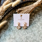 White Bloom Pearl Earrings
