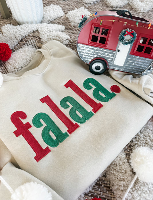 Fa La La Embriodered Crew
