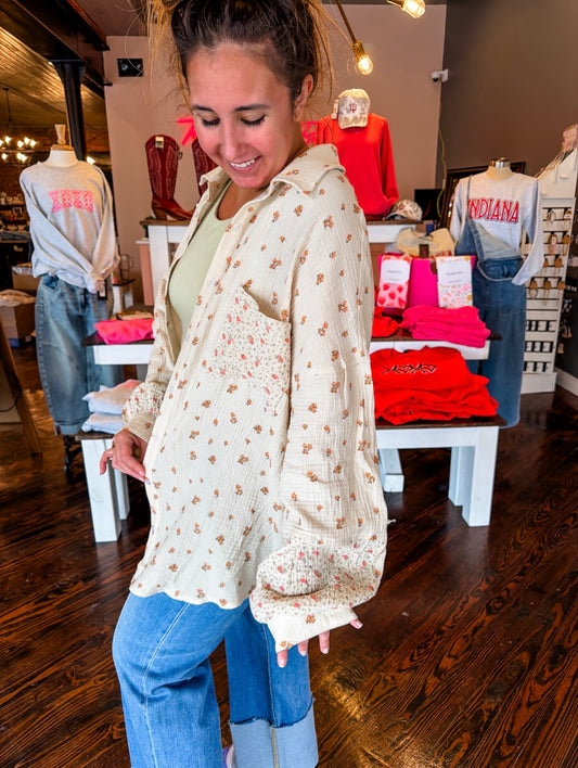 Wildflower Linen Top By Top Notch