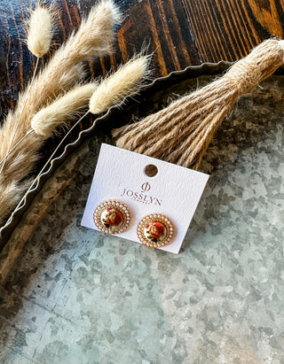 Vintage Porcelain Floral Earrings