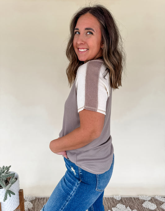 Too Late Colorblock Top
