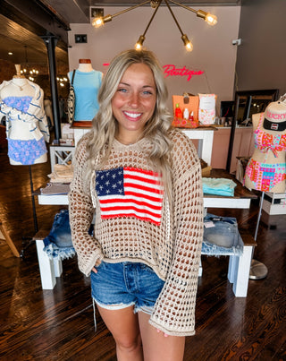American Flag Sweater