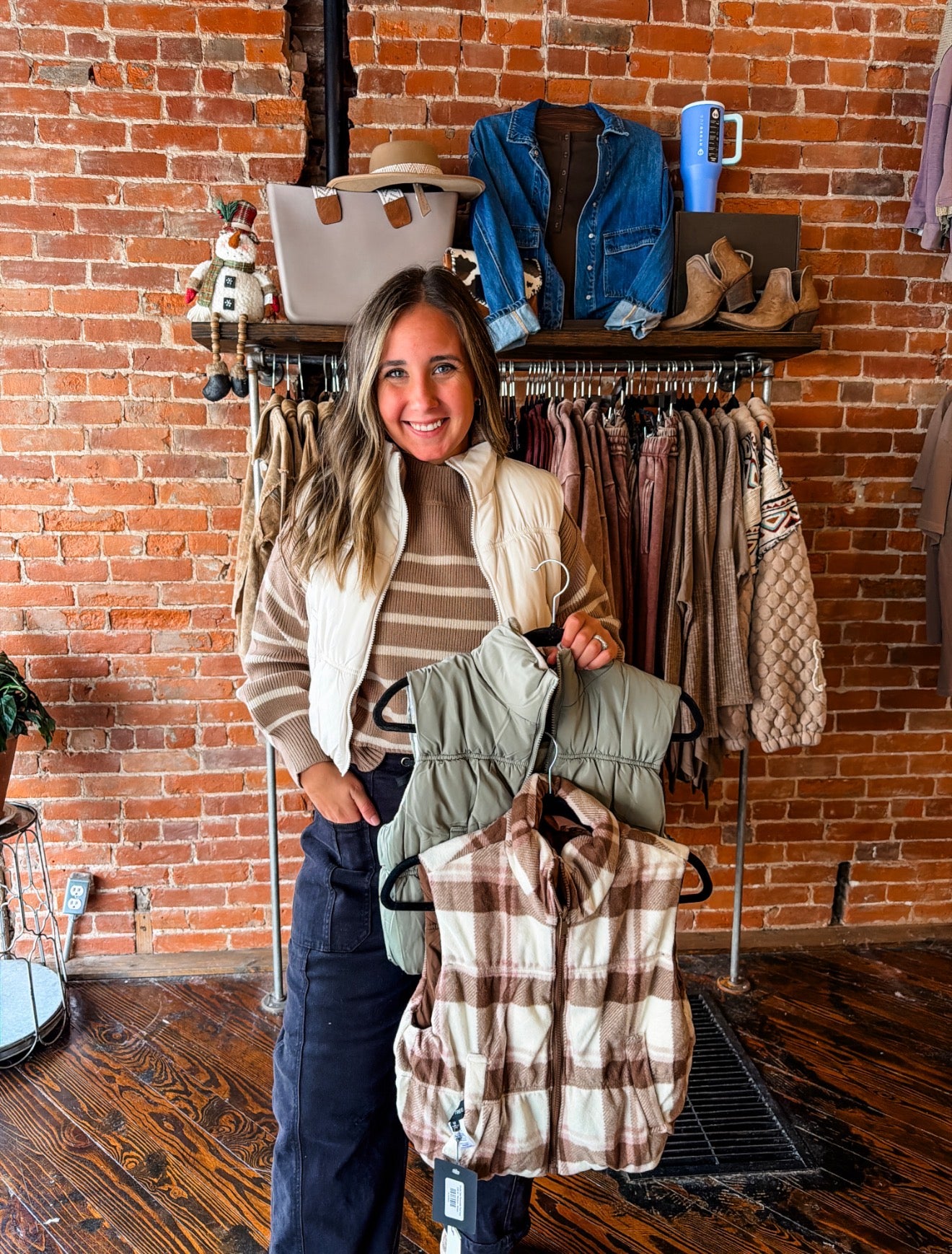 Double Take Reversible Plaid Vest