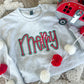 Merry Embroidered 3D Sweatshirt