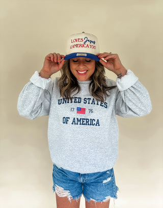 Loves Jesus & America Too Embroidered Hat