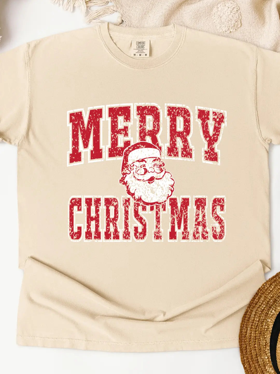 Merry Christmas Santa Graphic Tee/Crew