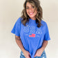 USA Flag Embroidered T Shirt