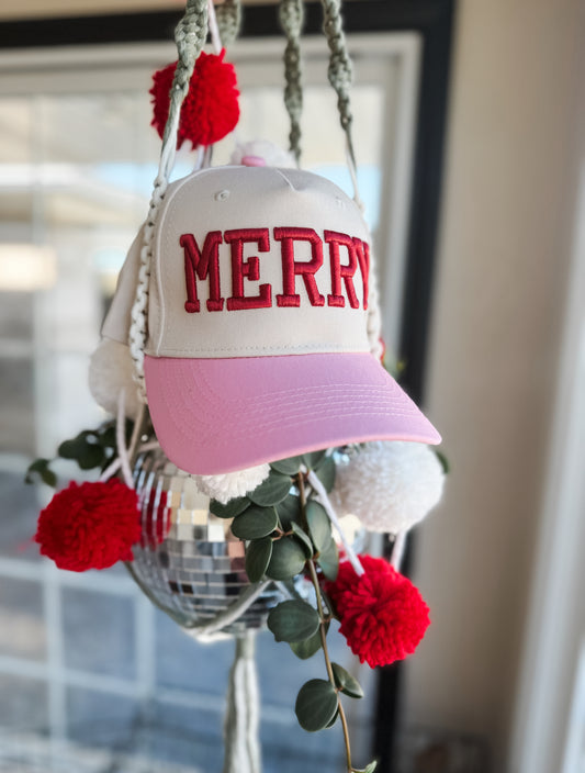 Merry Embroidered Trucker Hat