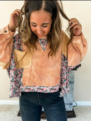 Just Peachy Floral Top