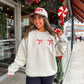 Gingerbread & Bows Embroidered Sweatshirt