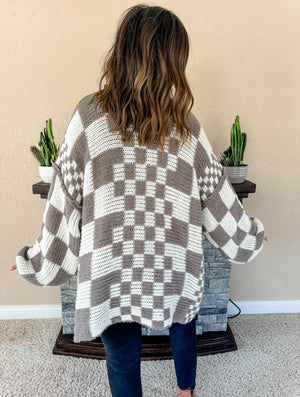 Callie Checkered Cardigan