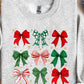 Christmas Bow Coquette Graphic Tee/Crew