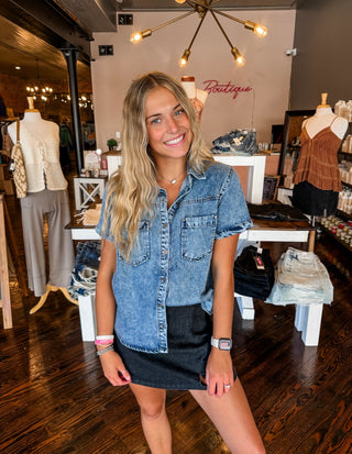 Keep It Classic Denim Button Up