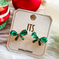 Emerald Bow Earrings