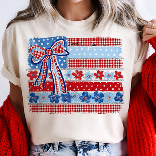 Americana Bow Flag Graphic Tee
