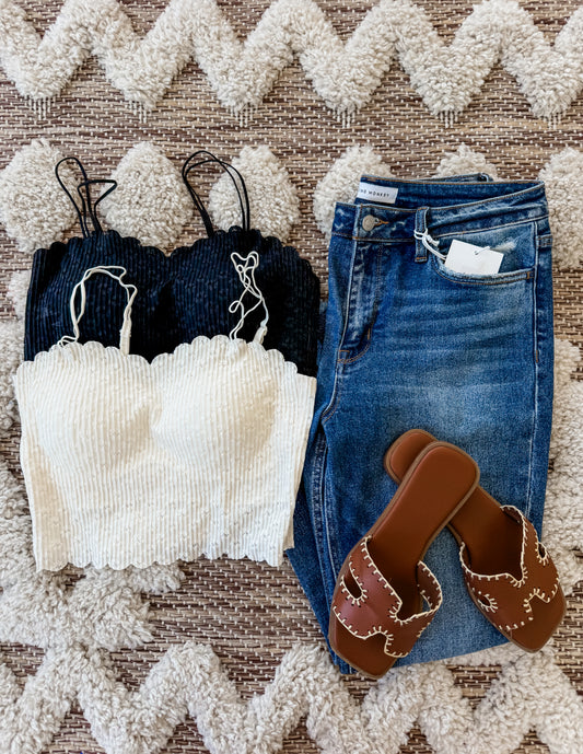 Scalloped Bralette Top