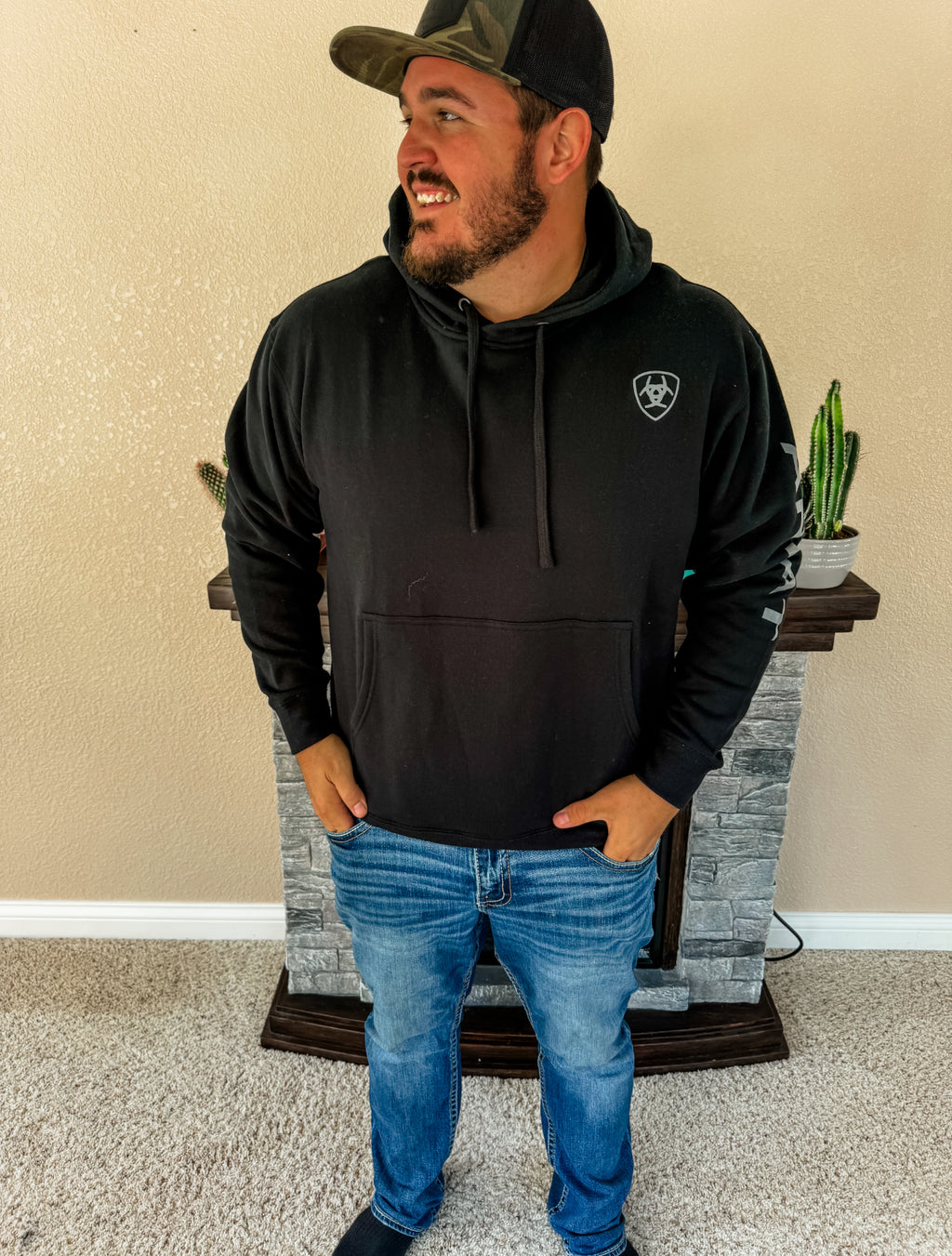 Men’s Ariat Black Logo Hoodie