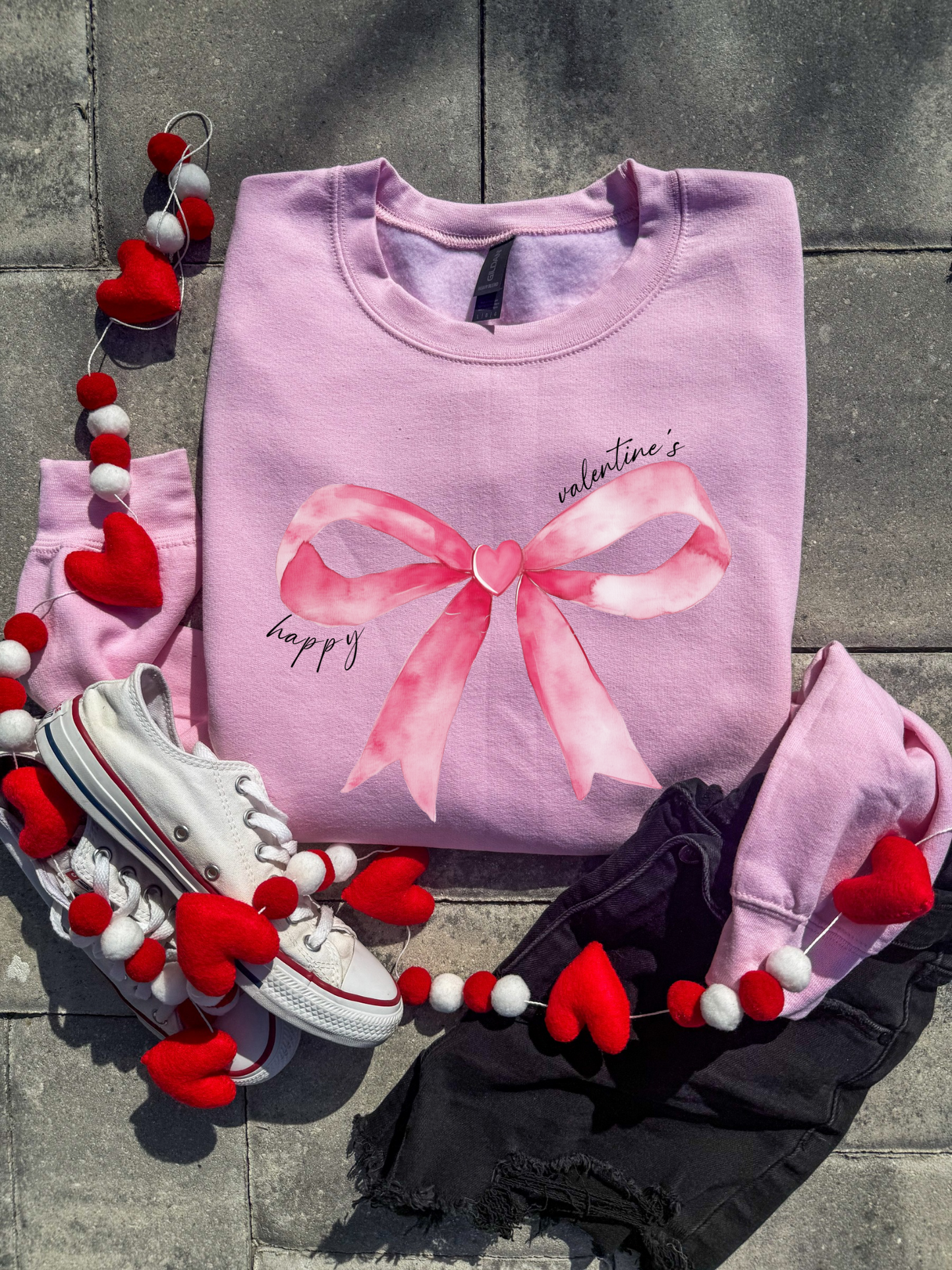 Valentines Bow Graphic Tee/Sweatshirt