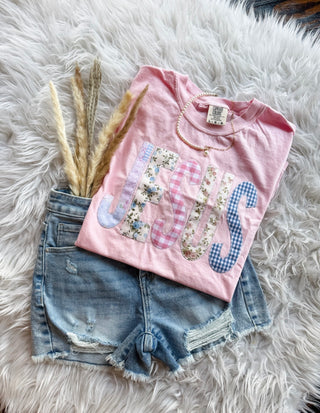 Jesus Patch Embroidered Short Sleeve
