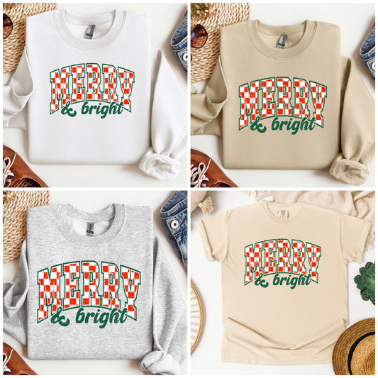 Merry & Bright Graphic Tee/Crew