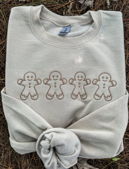 Gingerbread Embroidered Crew