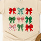 Christmas Bow Coquette Graphic Tee/Crew