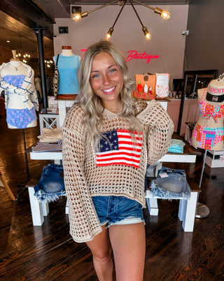 American Flag Sweater
