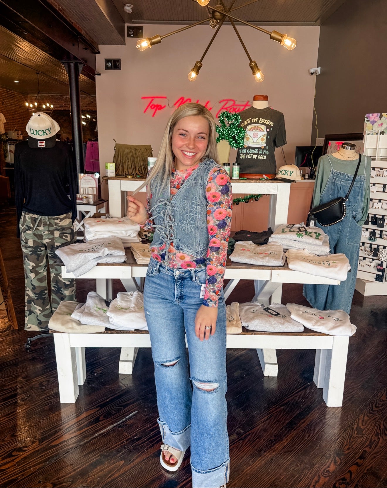 Bluebell Lace Tie Vest