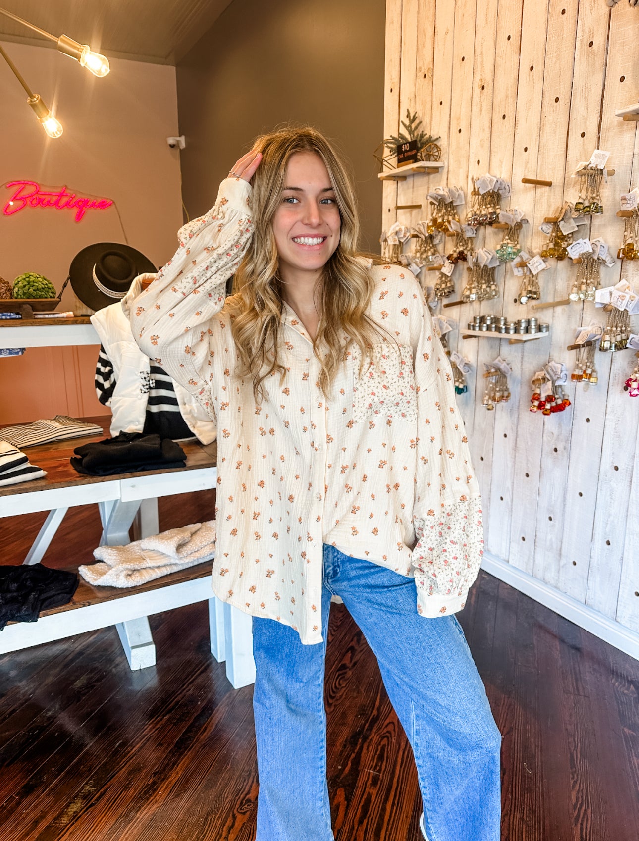 Wildflower Linen Top By Top Notch