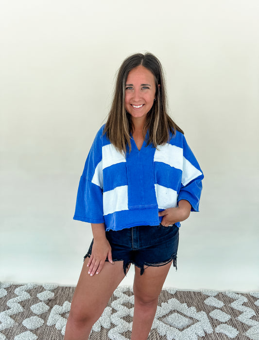 Brynlee Cropped Collared Top