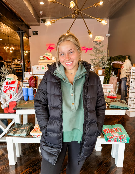 Midnight Black Puffer Jacket