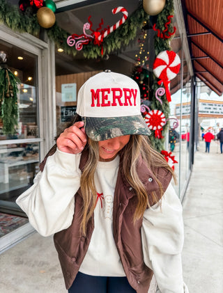 Merry Embroidered Trucker Hat