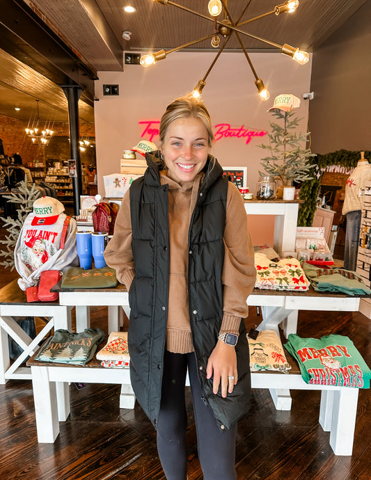 Long Layer Puffer Vest