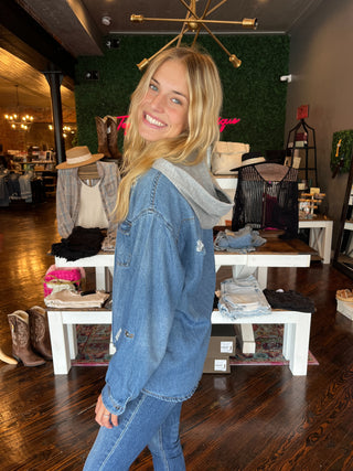 Hooded Denim Jacket