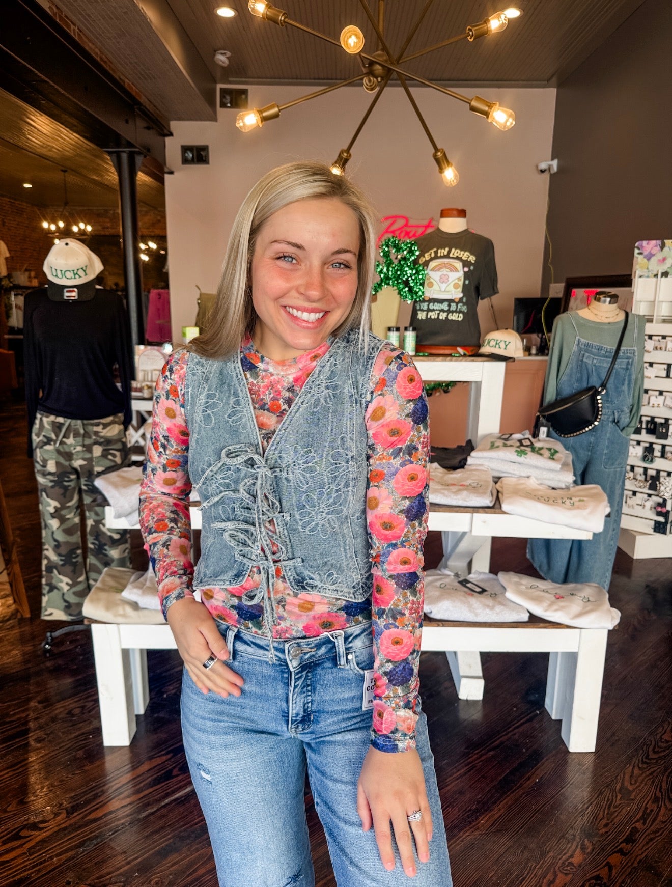 Bluebell Lace Tie Vest