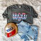 Cursive USA Embroidered Tee